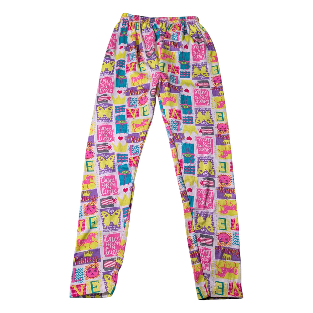 Girls Lounge Pajama Pants Colorful Unicorn Love - Size Please See Measurements